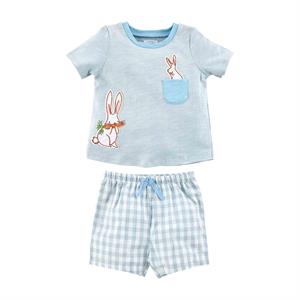 Mud Pie Boys Blue Bunny Short Set (Sizes 12 Months-5T)