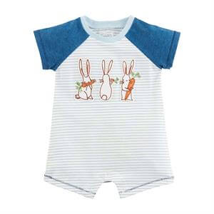 mud pie baby boy bunny applique jon jon