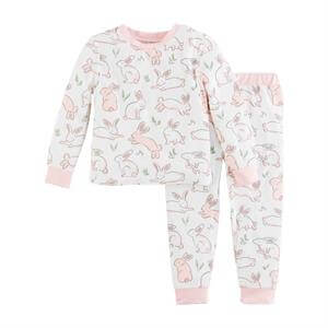 2-piece Top and Joggers Set - Light pink/flamingos - Kids