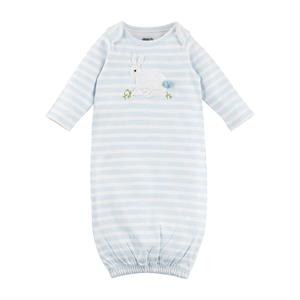 Mud Pie baby boy blue and white striped bunny boys infant  gown