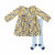 Blue Leopard Baby Dress Set