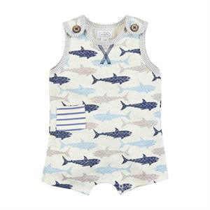 Mud Pie Boys Shark Romper