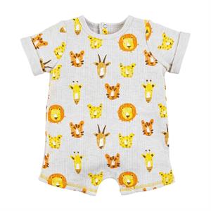 mud pie baby boy safari waffle shortall