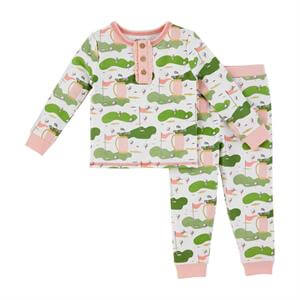 Mud Pie Pink Golf Pajama Set