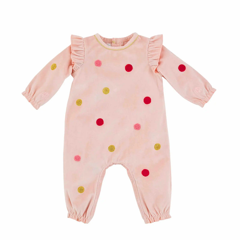 Mud Pie Pink Polka Dot Baby Girl Bodysuit
