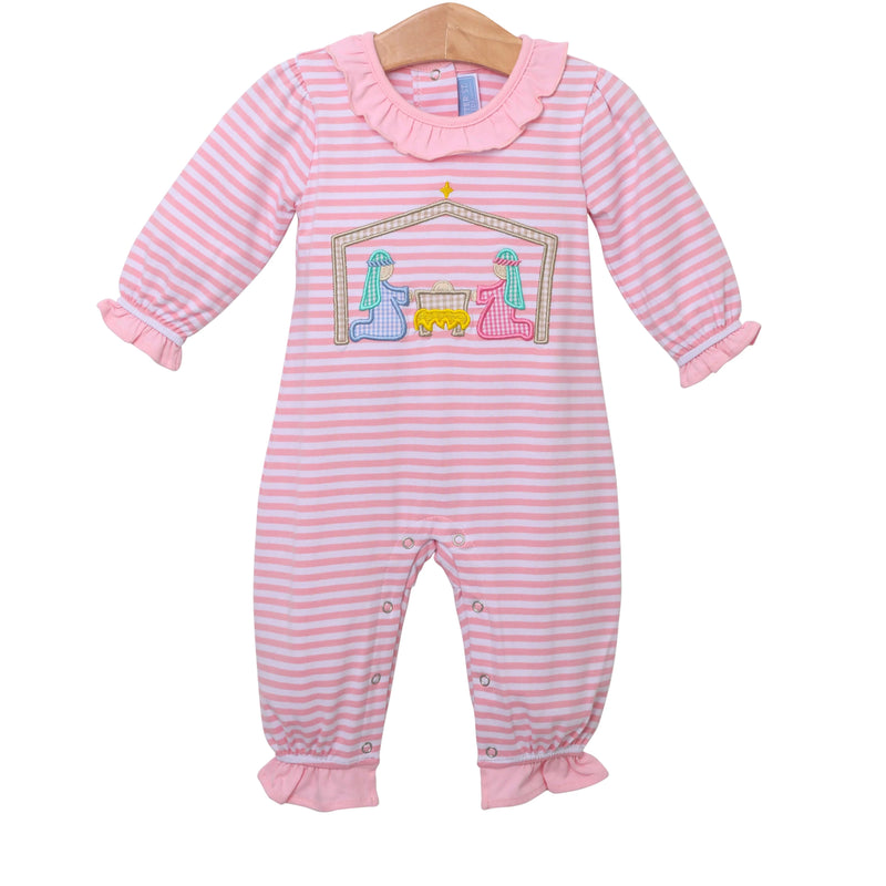 trotter street kids girls Pink Nativity Christmas Outfit