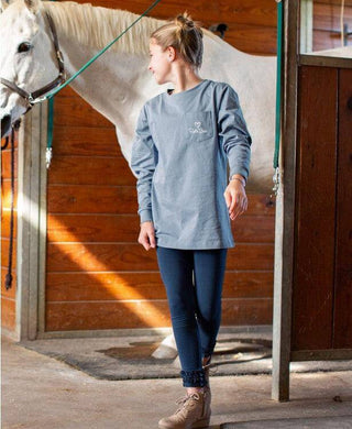 Navy Ruffle Leggings - Ruffle Butts-Girls Leggings/Bottoms-Simply Blessed Children's Boutique