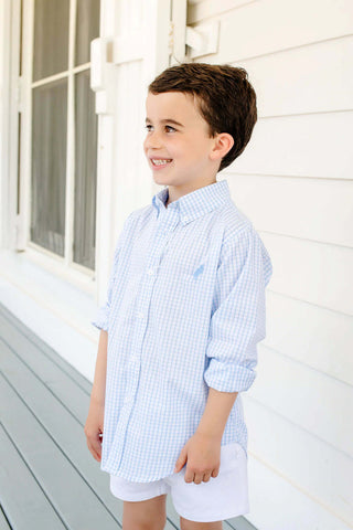 Dean's List Dress Shirt - Beale Street Blue Windowpane With Beale Street Blue Stork