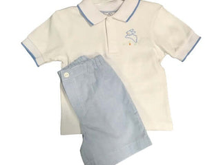 Petit Ami Easter Bunny Short Set-Boys Outfit Sets-Simply Blessed Children's Boutique