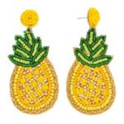 Pineapple Beaded Earrings