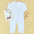Potter's Playsuit - Buckhead Blue Stripe with Multicolor Stork