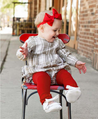 Red Footless Ruffle Tights-Girls Leggings/Bottoms-Simply Blessed Children's Boutique