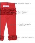 Red Ruffle Leggings-Girls Leggings/Bottoms-Simply Blessed Children's Boutique