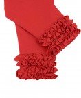 Red Ruffle Leggings-Girls Leggings/Bottoms-Simply Blessed Children's Boutique