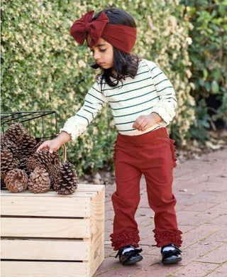 Rosewood Ruffle Leggings - Ruffle Butts-Girls Leggings/Bottoms-Simply Blessed Children's Boutique