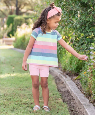 Ruffle Butts Pink Playground Shorts-Girls Shorts-Simply Blessed Children's Boutique