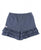 Faux Denim Flowy Ruffle Shorts