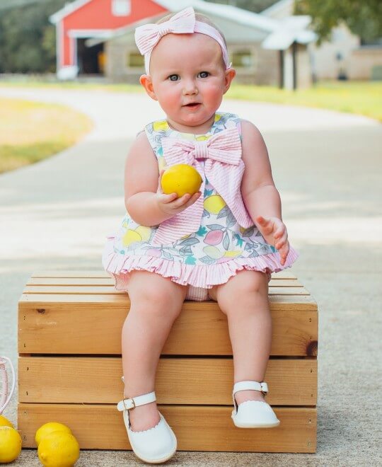 Make Lemonade Bow-Front Swing Top-Girls-Simply Blessed Children's Boutique