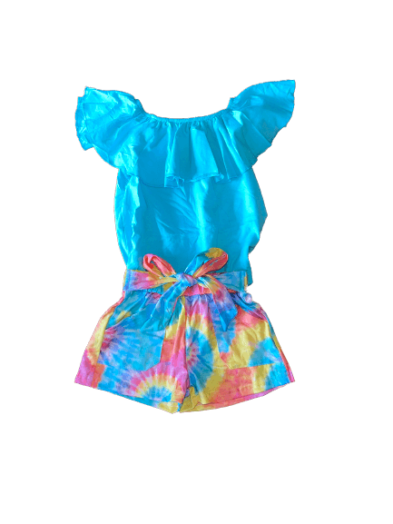 Turquoise Tie Dye Short Set