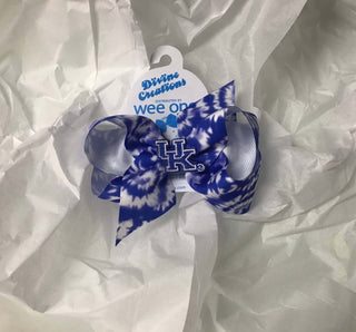 Spiral Tie Dye With UK Patch Bow-Hair Accessories-Simply Blessed Children's Boutique