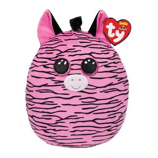 TY Zoey Pink & Black Striped Zebra Squishy