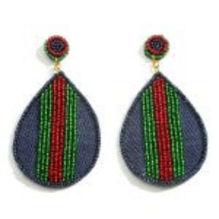 Teardrop Beaded Earrings-Women's Earrings-Simply Blessed Children's Boutique