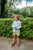 Cassidy Comfy Crewneck (Unisex) Seacrest Stripes With Buckhead Blue