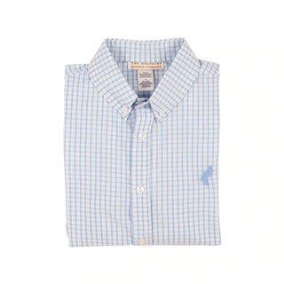 Dean's List Dress Shirt - Beale Street Blue Windowpane With Beale Street Blue Stork