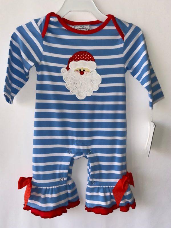 Three Sisters Baby Girl Santa Romper-Infants-Simply Blessed Children's Boutique
