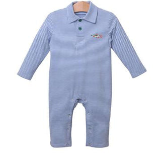 Trotter Street Gone Fishing Collared Romper-Boys One-Piece-Simply Blessed Children's Boutique