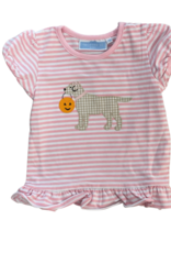 Trotter Street Girls Halloween Puppy Short Sleeve Ruffle Shirt-Girls-Simply Blessed Children's Boutique
