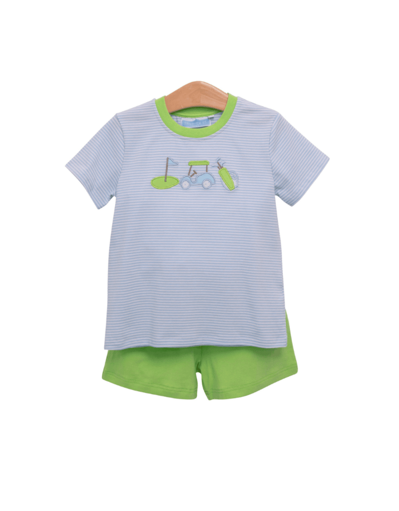 Trotter Street Kids Golf Trio Applique boys Short set