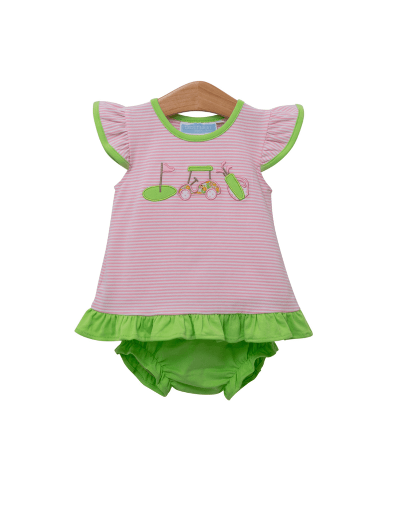 Trotter Street Kids Golf Trio Applique Diaper set