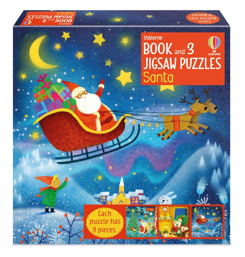 Santa Book with 3 Puzzless