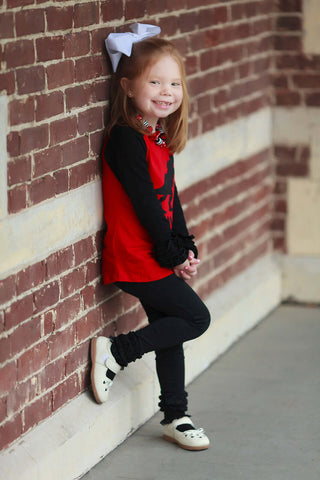 Valentine Dinosaur Shirt-Girls Long Sleeve Shirts-Simply Blessed Children's Boutique