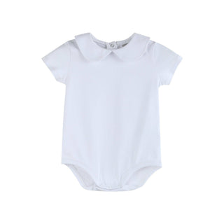 White Collar Baby Onesie-Boys One-Piece-Simply Blessed Children's Boutique