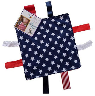 USA Flag Military Taggy Comfort Crinkle Tag Square Toy