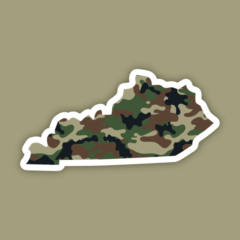 Kentucky Camo State Sticker-Simply Blessed Children's Boutique
