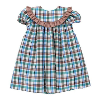 Bailey Boys Girls Brown Plaid Dress-Girls-Simply Blessed Children's Boutique
