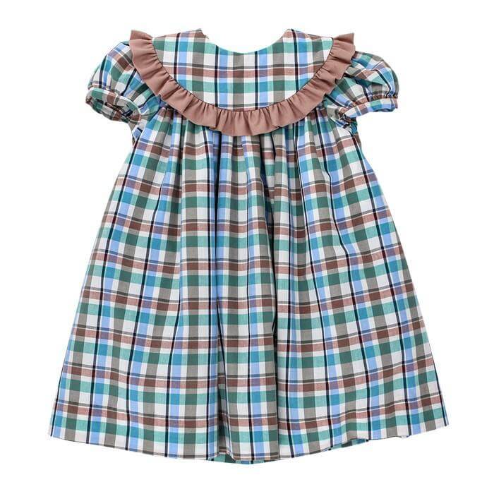 Bailey Boys Girls Brown Plaid Dress-Girls-Simply Blessed Children's Boutique