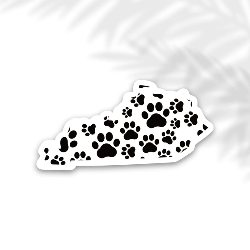 Kentucky Paw Print State Sticker-Simply Blessed Children's Boutique