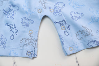 Squiggles Infant Boys Dinosaur Pima Cotton Romper-Infants-Simply Blessed Children's Boutique