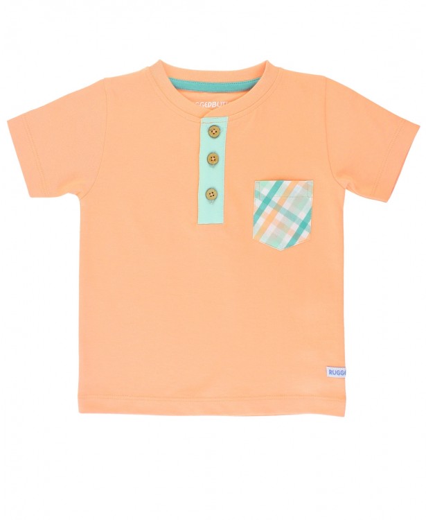 Peach Pocket Henley-Boys-Simply Blessed Children's Boutique