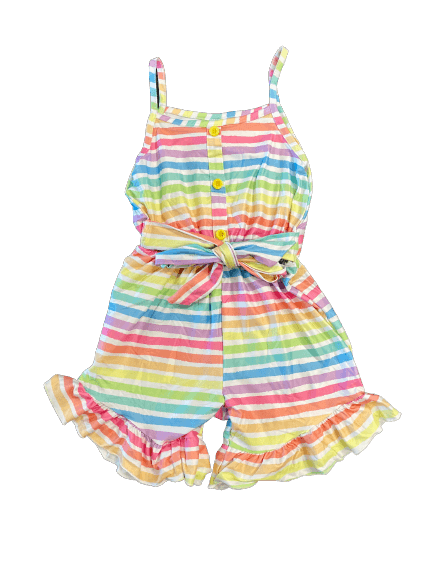 Girls Multi-Color Spaghetti Strap Romper