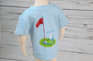 J Bailey Boys Blue Golf TShirt-Boys-Simply Blessed Children's Boutique