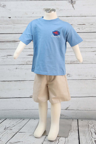 J Bailey Boys Denim Lobster Shirt-Boys-Simply Blessed Children's Boutique