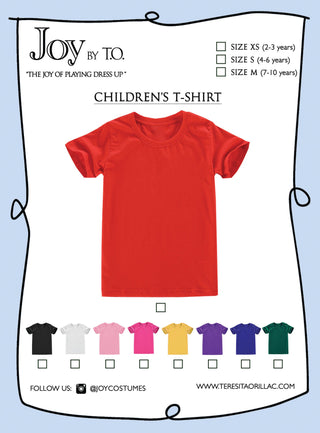 kids solid color T-shirt Red