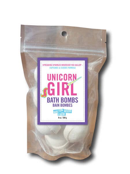 Unicorn Girl Bath Bombs - 7 pack mini