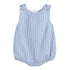 Dark Blue Seersucker Basic Bubble Romper