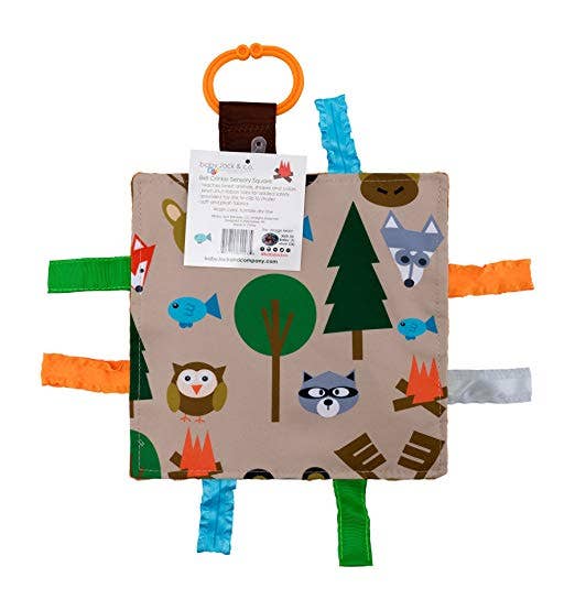 Forest Woodland Crinkle Tag Square 8x8-Baby Activity Toys-Simply Blessed Children's Boutique